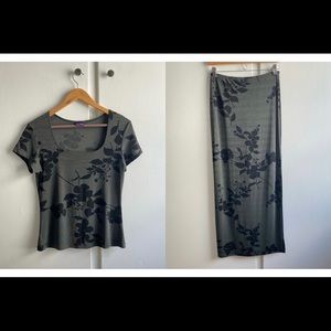 90's Genevieve Top + Maxi Skirt (2 piece set)